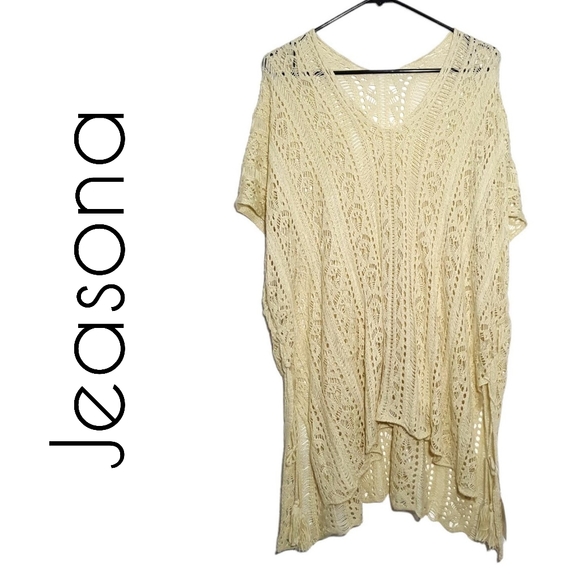 Jeasona | NEW swimsuit cover up crochet size M oversized flaw - Picture 1 of 15